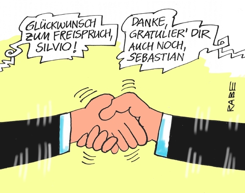 Cartoon: Unter Freunden (medium) by RABE tagged edathy,spd,ausschluss,parteiausschluss,sebastian,berlusconi,silvio,freispruch,minderjährige,kindesmissbrauch,kinderpornos,rabe,ralf,böhme,cartoon,karikatur,pressezeichnung,farbcartoon,tagescartoon,hände,schüttel,glückwunsch,gratulation,edathy,spd,ausschluss,parteiausschluss,sebastian,berlusconi,silvio,freispruch,sex,minderjährige,kindesmissbrauch,kinderpornos,rabe,ralf,böhme,cartoon,karikatur,pressezeichnung,farbcartoon,tagescartoon,hände,schüttel,glückwunsch,gratulation