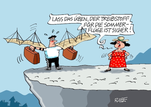 Cartoon: Urlaubsflieger (medium) by RABE tagged merz,kanzler,koalition,union,spd,klingbeil,cartoon,karikatur,pressezeichnung,farbcartoon,tagescartoon,db,bahn,frühling,frühjahr,frühjahrsputz,ice,zug,blumenkasten,blumenkästen,esc,songcontest,kerosin,treibstoff,treibstoffmangel,urlaub,ferien,ferienflieger,flugzeug,lufthansa,segle,gleitflieger,absprung,übung,otto,lilienthal,merz,kanzler,koalition,union,spd,klingbeil,cartoon,karikatur,pressezeichnung,farbcartoon,tagescartoon,db,bahn,frühling,frühjahr,frühjahrsputz,ice,zug,blumenkasten,blumenkästen,esc,songcontest,kerosin,treibstoff,treibstoffmangel,urlaub,ferien,ferienflieger,flugzeug,lufthansa,segle,gleitflieger,absprung,übung,otto,lilienthal
