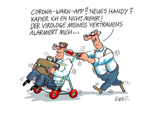 Cartoon: Vertrauensbeweis (medium) by RABE tagged virus,corona,pandemie,coronakrise,rabe,ralf,böhme,cartoon,karikatur,pressezeichnung,farbcartoon,tagescartoon,viren,virenschutz,mundschutz,desinfektion,föderal,föderalismus,ländersache,spahn,digitalisierungspolitik,warnung,app,coronaapp,warnapp,handy,smarthphone,alarm,rollator,rentner,opa,virologe,vertrauen,pflegeheim,altersheim,hotspot,virus,corona,pandemie,coronakrise,rabe,ralf,böhme,cartoon,karikatur,pressezeichnung,farbcartoon,tagescartoon,viren,virenschutz,mundschutz,desinfektion,föderal,föderalismus,ländersache,spahn,digitalisierungspolitik,warnung,app,coronaapp,warnapp,handy,smarthphone,alarm,rollator,rentner,opa,virologe,vertrauen,pflegeheim,altersheim,hotspot