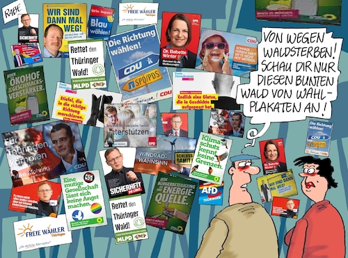 Wahlplakatewald Thüringen Wahlplakatewald Thüringen