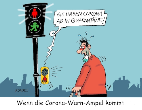 Cartoon: Warnampel (medium) by RABE tagged corona,schnelltest,flughäfen,bahnhöfe,reiserückkehrer,testpflicht,markus,söder,bußgelder,gesundheitsminister,jens,spahn,pflichttest,coronawarnampel,warnampel,quarantäne,ampelmännchen,fussgänger,corona,schnelltest,flughäfen,bahnhöfe,reiserückkehrer,testpflicht,markus,söder,bußgelder,gesundheitsminister,jens,spahn,pflichttest,coronawarnampel,warnampel,quarantäne,ampelmännchen,fussgänger