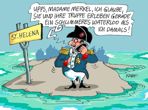 Cartoon: Waterloo (medium) by RABE tagged sonderparteitag,spd,martin,schulz,ja,groko,koalitionsverhandlungen,rabe,ralf,böhme,cartoon,karikatur,pressezeichnung,farbcartoon,tagescartoon,merkel,union,koalitionsgespräche,neuwahlen,ministerposten,cdu,seehofer,gabriel,kanzleramt,nahles,scholz,aussenminister,mitgliederbefregung,napoleon,waterloo,schlacht,sonderparteitag,spd,martin,schulz,ja,groko,koalitionsverhandlungen,rabe,ralf,böhme,cartoon,karikatur,pressezeichnung,farbcartoon,tagescartoon,merkel,union,koalitionsgespräche,neuwahlen,ministerposten,cdu,seehofer,gabriel,kanzleramt,nahles,scholz,aussenminister,mitgliederbefregung,napoleon,waterloo,schlacht