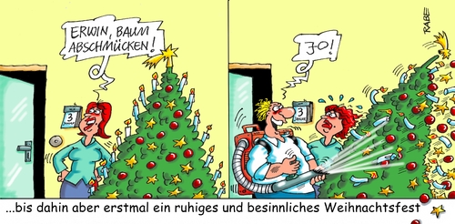 Cartoon: Weihnachtsrausch (medium) by RABE tagged weihnachten,bescherung,weihnachtsbaum,rabe,ralf,böhme,cartoon,karikatur,pressezeichnung,farbcartoon,tagescartoon,weihnachtsbaumschmuck,laubbläser,feurtatge,feiertagsstress,weihnachten,bescherung,weihnachtsbaum,rabe,ralf,böhme,cartoon,karikatur,pressezeichnung,farbcartoon,tagescartoon,weihnachtsbaumschmuck,laubbläser,feurtatge,feiertagsstress