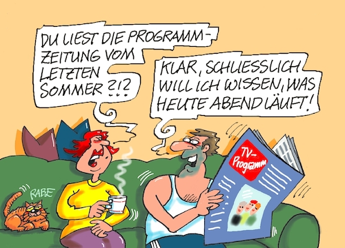 Cartoon: Wiederholungstäter (medium) by RABE tagged merz,union,kanzler,fritze,koalition,spd,klingbeil,bundesregierung,rabe,ralf,böhme,cartoon,karikatur,pressezeichnung,farbcartoon,tagescartoon,trump,putin,krisen,tv,nachrichten,fernsehen,wiederholung,fernsehprogram,fernsehzeitung,sommer,merz,union,kanzler,fritze,koalition,spd,klingbeil,bundesregierung,rabe,ralf,böhme,cartoon,karikatur,pressezeichnung,farbcartoon,tagescartoon,trump,putin,krisen,tv,nachrichten,fernsehen,wiederholung,fernsehprogram,fernsehzeitung,sommer