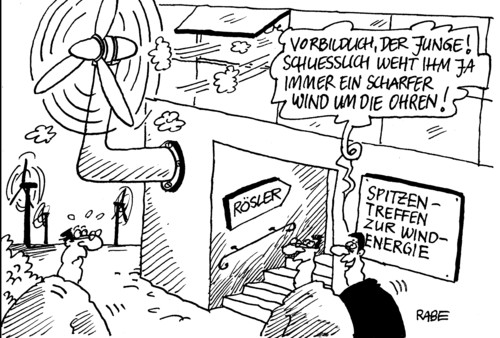 Cartoon: Windiges (medium) by RABE tagged windenergie,spitzentreffen,windräder,rösler,fdp,liberale,wirtschaftsminister,berlin,treffen,umwelt,umweltminister,altmaier,cdu,offshore,windpark,ausbau,energiewende,umweltfreundlich,erneuerbar,küstenländer,netzanbieter,netzbetreiber,netzanbindung,strom,strompreis,stromanbieter,ökostrom,festland,see,energiepolitik,euro,krise,sparsamkeit,flügelrad,ohren,umweltpolitik,windenergie,spitzentreffen,windräder,rösler,fdp,liberale,umwelt,umweltminister