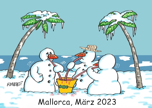 Cartoon: Wintereinbruch (medium) by RABE tagged mallorca,malle,strand,sangria,eimer,strohhalme,palmen,party,partyleben,rabe,ralf,böhme,cartoon,karikatur,pressezeichnung,farbcartoon,tagescartoon,schnee,winter,wintereinbruch,frost,eiszapfen,schneemann,schneemänner,meer,eisschollen,mallorca,malle,strand,sangria,eimer,strohhalme,palmen,party,partyleben,rabe,ralf,böhme,cartoon,karikatur,pressezeichnung,farbcartoon,tagescartoon,schnee,winter,wintereinbruch,frost,eiszapfen,schneemann,schneemänner,meer,eisschollen