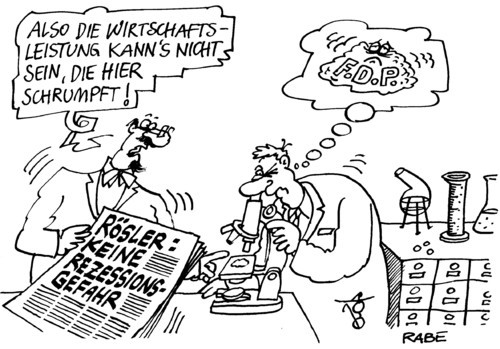 Cartoon: Winziges (medium) by RABE tagged rezession,schrumpfung,wirtschaft,krise,wirtschaftsleistung,liberale,rösler,fdp,euro,schulden,rezessionsgefahr,parteispitze,bundesregierung,labor,versuch,chemiker,forscher,biologen,mikrobiologie,mikroskop,versuchslabor,test,schrumpfung,wirtschaft,krise,wirtschaftsleistung,liberale,rösler,fdp,euro,schulden