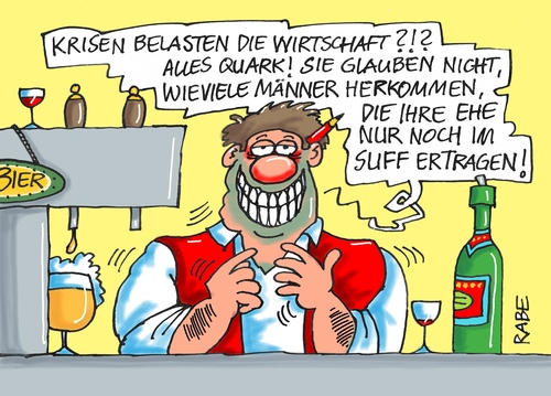 Cartoon: Wirtshaus (medium) by RABE tagged wirtschaft,krise,wirtschaftskrise,export,aufschwung,konjunktur,rabe,ralf,böhme,cartoon,karikatur,pressezeichnung,farbcartoon,tagescartoon,theke,gasthaus,wirt,wirtshaus,ehe,ehekrise,suff,bier,schnaps,wirtschaft,krise,wirtschaftskrise,export,aufschwung,konjunktur,rabe,ralf,böhme,cartoon,karikatur,pressezeichnung,farbcartoon,tagescartoon,theke,gasthaus,wirt,wirtshaus,ehe,ehekrise,suff,bier,schnaps