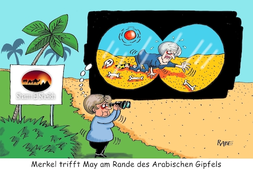 Cartoon: Wüstes Zeug (medium) by RABE tagged brexit,eu,insel,may,britten,austritt,rabe,ralf,böhme,cartoon,karikatur,pressezeichnung,farbcartoon,tagescartoon,bauhaus,baukasten,bauklötzer,plan,referendum,februar,merkel,gipfel,arabischer,araber,liga,ägypten,sham,el,sheikh,fernglas,treffen,rand,knochen,brexit,eu,insel,may,britten,austritt,rabe,ralf,böhme,cartoon,karikatur,pressezeichnung,farbcartoon,tagescartoon,bauhaus,baukasten,bauklötzer,plan,referendum,februar,merkel,gipfel,arabischer,araber,liga,ägypten,sham,el,sheikh,fernglas,treffen,rand,knochen