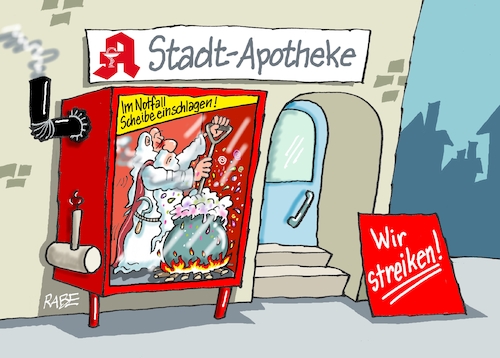 Cartoon: Zaubertrank (medium) by RABE tagged gewerkschaften,tarife,tarifverhandlungen,streik,gew,verdi,rabe,ralf,böhme,cartoon,karikatur,pressezeichnung,farbcartoon,tagescartoon,apotheken,apothekenstreik,miraculix,obelix,asterix,zaubertrank,truide,kessel,notfall,scheibe,hammer,stadtapotheke,gewerkschaften,tarife,tarifverhandlungen,streik,gew,verdi,rabe,ralf,böhme,cartoon,karikatur,pressezeichnung,farbcartoon,tagescartoon,apotheken,apothekenstreik,miraculix,obelix,asterix,zaubertrank,truide,kessel,notfall,scheibe,hammer,stadtapotheke