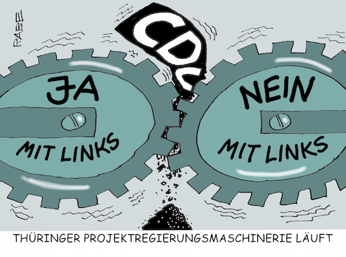 Cartoon: Zerriebenes (medium) by RABE tagged landtagswahlen,wahlergebnisse,sachsen,brandenburg,groko,spd,cdu,rabe,ralf,böhme,cartoon,karikatur,pressezeichnung,farbcartoon,tagescartoon,arzt,doktor,csu,afd,verluste,rechte,populismus,linke,mohring,ramelow,althaus,projektregierung,projekt,maschinerie,zahnräder,sand,zerreibung,pulver,erfurt,landtagswahlen,wahlergebnisse,sachsen,brandenburg,groko,spd,cdu,rabe,ralf,böhme,cartoon,karikatur,pressezeichnung,farbcartoon,tagescartoon,arzt,doktor,csu,afd,verluste,rechte,populismus,linke,mohring,ramelow,althaus,projektregierung,projekt,maschinerie,zahnräder,sand,zerreibung,pulver,erfurt