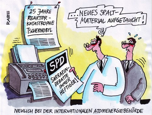 Cartoon: Zirkus Sarrazini (medium) by RABE tagged sarrazin,spd,nahles,parteispitze,debatte,parteiverfahren,parteiausschluß,ausländer,migranten,türken,kopftuch,integration,integrationsdebatte,ausländerbehörde,aufenthaltsgenehmigung,ausreise,einreise,einbürgerung,einbürgerungstest,bundesregierung,opposition,koalition,kanzlerin,merkel,euro,krisespaltmaterial,kernkraftwerk,tschernobyl,reaktorblock,reaktorunfall,reaktorkatastrophe,brennstäbe,brennelemente,atomenergie,atomlobby,umweltbelastung,moratorium,atomausstieg,atomdebatte,cdu,csu,fdp,grüne,linke,schwarzgelb,atomaufsichtsbehörde,atomenergiebehörde,fax,faxgerät,nachricht,pressemitteilung,männer,sarrazin,spd,parteispitze,debatte,parteiverfahren,parteiausschluß,ausländer,migranten,kopftuch,türken,integration,integrationsdebatte