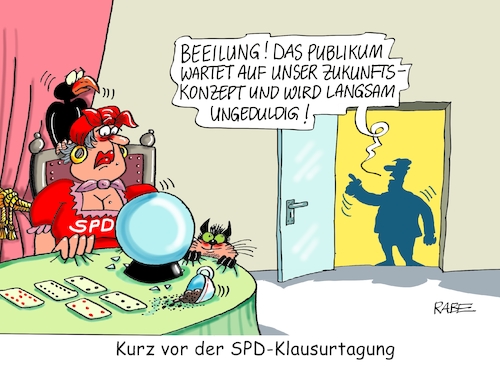 Cartoon: Zukunftkonzept (medium) by RABE tagged spd,nahles,umfragewerte,afd,wählergunst,prozent,rabe,ralf,böhme,cartoon,karikatur,pressezeichnung,farbcartoon,tagescartoon,baum,raben,tante,scholz,groko,koalitionsstreit,asylstreit,asylkompromiss,klausur,klausurtagung,merkel,rückzug,cdu,parteivorsitz,spahn,kramp,karrenbauer,kkb,personaldebatten,spd,nahles,umfragewerte,afd,wählergunst,prozent,rabe,ralf,böhme,cartoon,karikatur,pressezeichnung,farbcartoon,tagescartoon,baum,raben,tante,scholz,groko,koalitionsstreit,asylstreit,asylkompromiss,klausur,klausurtagung,merkel,rückzug,cdu,parteivorsitz,spahn,kramp,karrenbauer,kkb,personaldebatten