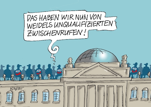 Cartoon: Zwischenrufe (medium) by RABE tagged merz,union,kanzler,fritze,koalition,spd,klingbeil,bundesregierung,rabe,ralf,böhme,cartoon,karikatur,pressezeichnung,farbcartoon,tagescartoon,fett,fettnapf,drecksarbeit,haushalt,generaldebatte,zwischenrufe,saalverweis,lügen,vorwürfe,reichstag,reichstagskuppel,afd,schlagabtausch,bundestag,merz,union,kanzler,fritze,koalition,spd,klingbeil,bundesregierung,rabe,ralf,böhme,cartoon,karikatur,pressezeichnung,farbcartoon,tagescartoon,fett,fettnapf,drecksarbeit,haushalt,generaldebatte,zwischenrufe,saalverweis,lügen,vorwürfe,reichstag,reichstagskuppel,afd,schlagabtausch,bundestag