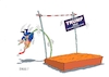 Cartoon: Absprung (small) by RABE tagged donald,trump,joe,biden,republikaner,demokraten,präsidentenamt,kandidatur,präsidentenwahl,washington,kongress,rabe,ralf,böhme,cartoon,karikatur,pressezeichnung,farbcartoon,tagescartoon,stabhochsprung,sport,stabhochspringer,latte,matte,bruch,absturz