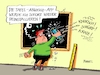 Cartoon: Abwischapp (small) by RABE tagged schule,schüler,bildungsministerin,pisa,test,klassenzimmer,lehrer,rabe,ralf,böhme,cartoon,karikatur,pressezeichnung,farbcaroon,tagescartoon,telent,bildungsministerium,leistung,förderung