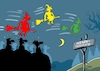 Cartoon: Ampelhexerei (small) by RABE tagged klima,klimaziele,klimawende,ampel,wissing,streit,umsetzung,rabe,ralf,böhme,cartoon,karikatur,pressezeichnung,farbcartoon,tagescartoon,dürre,klimakatastrophe,flüchtlingspolitik,zuwanderung,spitzengespräch,hexen,hexentanzplatz,walpurgisnacht,hexenbesen,rot,gelb,grün,spd,fdp,grüne