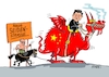 Cartoon: Auf dem Seidenstrassenpferd (small) by RABE tagged usa,china,peking,aussenminister,drache,drachenrabe,ralf,böhme,cartoon,karikatur,pressezeichnung,farbcartoon,tagescartoon,schnee,bank,frost,eiszapfen,kälte,diplomatie,außenminister,qui,seidenstraße,putin,russland,pferd,rettung,staatschef