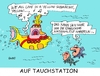 Cartoon: Auf Tauchstation (small) by RABE tagged em,fußball,england,aus,paris,heimreise,europameisterschaft,island,rabe,ralf,böhme,cartoon,karikatur,pressezeichnung,farbcartoon,tagescartoon,unterseeboot,yellow,submarine,beatles