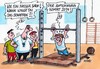 Cartoon: Aufschwung (small) by RABE tagged wachstum,wachstumsprognose,aufschwung,konjunktur,frühjahrsgutachten,plus,prophezeiung,rabe,ralf,böhme,cartoon,karikatur,sport,sportunterricht,turnen,turnhalle,reck,reckstange,felgaufschwung,schule,schüler,sack,übergewicht,schuldenkrise,euroreum,expertenko