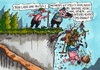 Cartoon: Ausflug Fatal (small) by RABE tagged männertag,vatertag,bollerwagen,ausflug,wanderung,wandertag,christi,himmelfahrt,rabe,ralf,böhme,cartoon,karikatur,pressezeichnung,farbcartoon,berg,hang,felswand,absturz,alkohol,betrunken,schnaps,hilfe,smartphone,klick,youtube,einstellen,foto,internet,famil