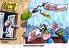 Cartoon: Ausgependelt (small) by RABE tagged bundesregierung,kanzlerin,merkel,cdu,koalition,koalitionspartner,schwarzgelb,fdp,liberale,rösler,herdprämie,elterngeld,betreuungsgeld,schröder,kita,erziehungsgeld,pendler,pendlerpauschale,kilometergeld,arbeitsplatz,fahrzeug,kilometer,steuerzahler