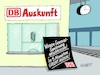Cartoon: Auskunft (small) by RABE tagged bahn,db,generalsanierung,streckensperrung,pendler,reisende,urlauber,vollsperrung,gleisbau,verspätung,schienenersatzverkehr,bus,zugausfall,rabe,ralf,böhme,cartoon,karikatur,pressezeichnung,farbcartoon,tagescartoon,auskunft,schalter,trump
