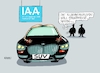 Cartoon: Automobilausstellung (small) by RABE tagged klimawandel,umwelt,umweltministerin,schulze,sp,klimapreis,heizung,auto,rabe,ralf,böhme,cartoon,karikatur,pressezeichnung,farbcartoon,tagescartoon,brücke,bettler,verkehr,klimaprämie,friday,for,future,iaa,automobilausstellung,frankfurt,main,messe,autos,suv,eröffnung,greta,thunberg,merkel,kanzlerin,klimakanzlerin,ergebnisse,hybrid,elektroautos,geländewagen