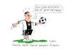 Cartoon: Ballerich (small) by RABE tagged fussball,em,damenfussball,frauenfussball,wembley,rabe,ralf,böhme,cartoon,karikatur,pressezeichnung,farbcartoon,tagescartoon,sieg,endspiel,gasgedöns,gaskrise,sport,spielfeld,tor,shakespeare,sein,nichtsein,ball,ballsport,katar,wm,faeser,armbinde,one,love,scheichs,fifa,sanktionen