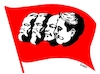 Cartoon: Banner (small) by RABE tagged spd,kevin,kühnert,bmw,kollektivierung,rabe,ralf,böhme,cartoon,karikatur,pressezeichnung,farbcartoon,tagescartoon,ochs,esel,bayern,rad,sozialismus,planwirtschaft,honecker,ddr,sed,banner,fahne,marx,engels,lenin