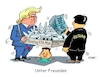 Cartoon: Bauchladengeschäfte (small) by RABE tagged trump,usa,president,kim,jong,un,treffen,hanoi,vietnam,nordkorea,zug,air,force,one,rabe,ralf,böhme,cartoon,karikatur,pressezeichnung,farbcartoon,geschäfte,bauchladen,flugzeuge,triebwerke,boeing,geld,handelsverträge,milliarden,dollars,freund,flugzeugtechnik,atomwaffen,gipfeltreffen