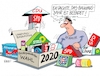 Cartoon: Bauhausjahr forever (small) by RABE tagged cdu,landtagswahlen,thüringen,erfurt,wahldebakel,akk,rücktritt,kanzlerkandidatur,rabe,ralf,böhme,cartoon,karikatur,pressezeichnung,farbcartoon,tagescartoon,rettung,bauhaus,weimar,baukasten,bausteine,wähler