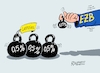 Cartoon: BeHantlung (small) by RABE tagged ezb,leitzins,erhöhung,inflation,rabe,ralf,böhme,cartoon,karikatur,pressezeichnung,farbcartoon,tagescartoon,lkw,truck,tieflader,pkw,eu,euroraum,brüssel,eurozone,frankfurt,prozentpunkte,gewichte,hanteln,fitness,muckibude,armheben,finger