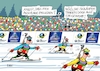 Cartoon: Biathlon WM II (small) by RABE tagged biathlon,wm,wintersport,oberhof,thüringen,winter,eis,schnee,lawine,rabe,ralf,böhme,cartoon,karikatur,pressezeichnung,farbcartoon,tagescartoon,ski,arena,gewehr,sicherheit,läufer,sportler