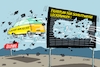 Cartoon: Billboard (small) by RABE tagged corona,kliniken,intensivbetten,überbelegung,op,operationen,omikron,boosterimpfung,coronamaßnahmen,coronakurs,lockerungen,märz,freedomday,billboard,werbefläche,fahrplan,hocker,durchbruch,stichtag