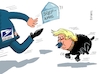 Cartoon: Bissiger Hund (small) by RABE tagged trump,usa,president,bolton,literatur,bücher,rabe,ralf,böhme,cartoon,karikatur,pressezeichnung,farbcartoon,tagescartoon,enthüllung,enthüllungsroman,enthüllungsbücher,brief,briefwahl,post,hund,bissig,verspätung,fehler,präsidentenwahl,november,harris