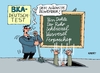 Cartoon: BKA Deutsch Test (small) by RABE tagged bka,bundeskriminalamt,bewerber,test,deutschtest,abiturienten,durchfall,rabe,ralf,böhme,cartoon,karikatur,pressezeichnung,farbcartoon,tagescartoon,schultafel,kreide,pistole,verbrecher,fußfessel,terror,spitzel