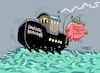 Cartoon: Bootsleute (small) by RABE tagged merz,groko,spd,union,posten,postenvergabe,rabe,ralf,böhme,cartoon,karikatur,pressezeichnung,farbcartoon,tagescartoon,schaufenster,deko,umbau,laden,ladenhüter,regierungsbildung,boot,schiff,rettungsboot,finanzminister,schwein,sparschwein,klingbeil