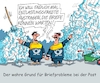 Cartoon: Briefprobleme (small) by RABE tagged post,briefprobleme,postauto,postzusteller,briefträger,dhl,paketdienst,rabe,ralf,böhme,cartoon,karikatur,pressezeichnung,farbcaartoon,tagescartoon,entlastungspaket,gaspreise,inflation,teuerung,briefberge,mistgabel,verzögerungen,verspätungen,postkunde