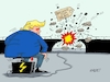 Cartoon: Brückenabbauer (small) by RABE tagged trump,präsident,usa,china,handelskrieg,strafzölle,peking,rabe,ralf,böhme,cartoon,karikatur,pressezeichnung,farbcartoon,tagescartoon,atomtests,atomgespräche,nordkorea,südkorea,bilanz,diagramm,iran,brücken,anschlag,sprengung,soleimani,angriff,aussenminister,pompeo,theran,maas,außenminister,krise,krisenherd