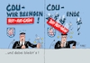 Cartoon: Buchstabensalat (small) by RABE tagged cdu,landtagswahlen,thüringen,erfurt,wahldebakel,akk,rücktritt,kanzlerkandidatur,rabe,ralf,böhme,cartoon,karikatur,pressezeichnung,farbcartoon,tagescartoon,rettung,bord,parteimitglieder,rettungsringe,niemals,beenden,mike,mohring,neuwahlen,stimmenverluste,rücktrit