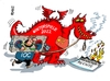 Cartoon: China Olympia (small) by RABE tagged china,peking,winterspiele,ioc,drachen,rabe,ralf,böhme,cartoon,karikatur,pressezeichnung,farbcartoon,tagescartoon,auslosung,vergabe,menschenrecht