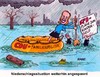 Cartoon: Dauerniederschlag (small) by RABE tagged schröder,kristina,bundesfamileinministerin,cdu,familienministerin,kindergeld,herdprämie,betreuungsgeld,elterngeld,familein,spd,gabriel,steinbrück,wahlkampf,bundestagswahl,rabe,ralf,böhme,cartoon,karikatur,pressezeichnung,farbcartoon,hochwasser,überschwemm