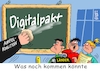 Cartoon: Digipakt (small) by RABE tagged schule,schüler,lehrer,schultafel,schwamm,bildung,digtalpakt,bund,länder,rabe,ralf,böhme,cartoon,karikatur,pressezeichnung,farbcartoon,tagescartoon,abwischer,schulranzen,tafel,tafelschwamm,kreide