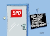 Cartoon: Drängler (small) by RABE tagged kanzlerkandidat,cdu,parteivorsitz,norbert,röttgen,rabe,ralf,böhme,cartoon,karikatur,pressezeichnung,farbcartoon,tagescartoon,spd,olaf,scholz,kandidaten