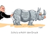 Cartoon: Druckerhöhung (small) by RABE tagged gas,gassparen,gasnotstand,gasgeben,sanktionen,gasspeicher,gasheizung,rabe,ralf,böhme,cartoon,karikatur,pressezeichnung,farbcartoon,tagescartoon,robert,habeck,putin,ukrainekrieg,waffenlieferung,panzer,panzerlieferung,olaf,scholz,druck,druckerhöhung,nashorn,panzernashorn,dickhäuter