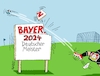 Cartoon: Eckball (small) by RABE tagged fußball,fussball,bundesliga,meistertitel,fußballer,bayern,münchen,bayer,leverkusen,rabe,ralf,böhme,cartoon,karikatur,pressezeichnung,frabcartoon,tagescartoon,schild,meister,schuß,ecke,eckball,sport