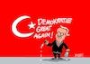 Cartoon: Erdogan Again (small) by RABE tagged erdogan,sultan,präsident,wahl,wähler,wahlurne,rabe,ralf,böhme,cartoon,karikatur,pressezeichnung,farbcartoon,tagescartoon,flagge,rot,mondsichel,stern,absturz,hangelei,sieger,wahlsieger,wiederwahl,pinsel,eimer,farbe,demokratie,great,again,trump,haare,perücke