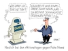 Cartoon: Fake IT (small) by RABE tagged bildung,bildungsministerium,lehrer,schüler,schulklasste,referat,rabe,ralf,böhme,cartoon,karikatur,pressezeichnung,farbcartoon,tagescartoon,chatgpt,roboter,fake,news,lügen,internet,facebook,instagram,tv,netz