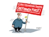 Cartoon: Feiner Zug (small) by RABE tagged frauen,frauentag,international,märz,gleichberechtigung,chefinnen,chefetagen,rabe,ralf,böhme,cartoon,karikatur,pressezeichnung,farbcartoon,tagescartoon,mann,transparent,ladys,first,frauenrechte